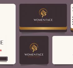 فایل رایگان کارت ویزیت و لوگوی آرایشگاه زنانه