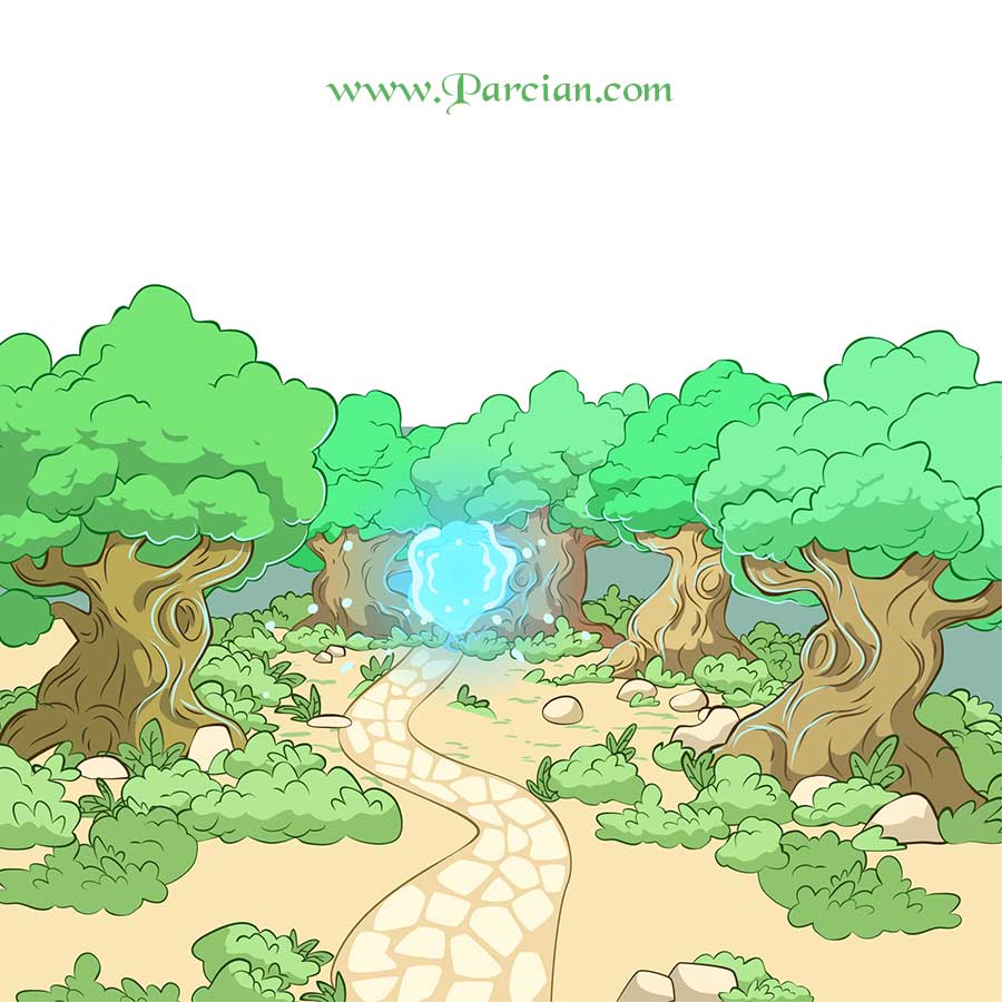 طرح کارتونی جنگل