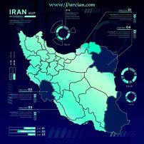 فایل آماده اینفوگرافیک نقشه ایران
