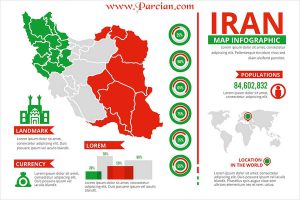 وکتور نقشه ایران لایه باز