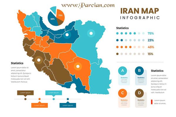 دانلود اینفوگرافیک نقشه فارسی