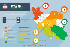فایل اینفوگرافیک نقشه ایران
