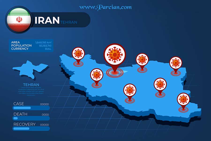 قالب نقشه اینفوگرافیک ایران