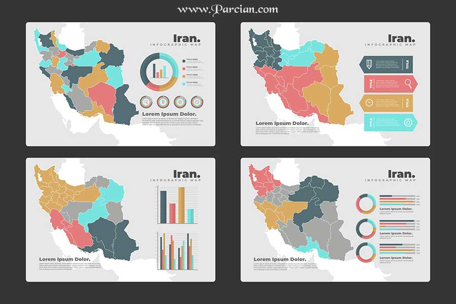 طرح آماده نقشه ایران لایه باز