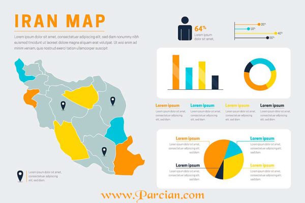نقشه ایران با استانها و شهرستانها
