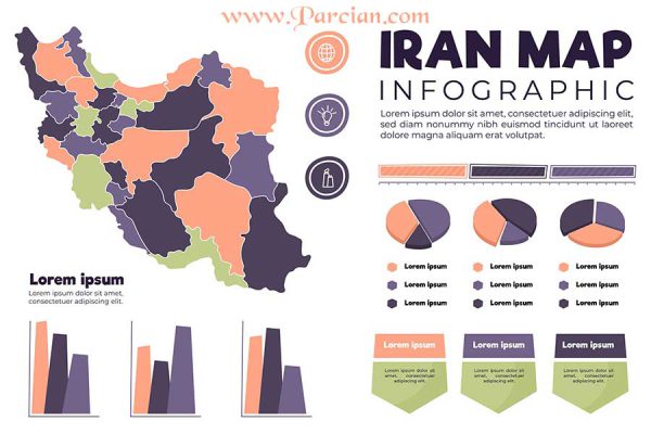 فایل وکتور نقشه ایران و استانهایش