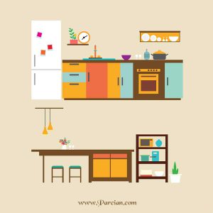طراحی فتوشاپ آشپزخانه