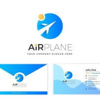 نمونه لوگو و کارت ویزیت حرفه ای آژانس هواپیمایی
